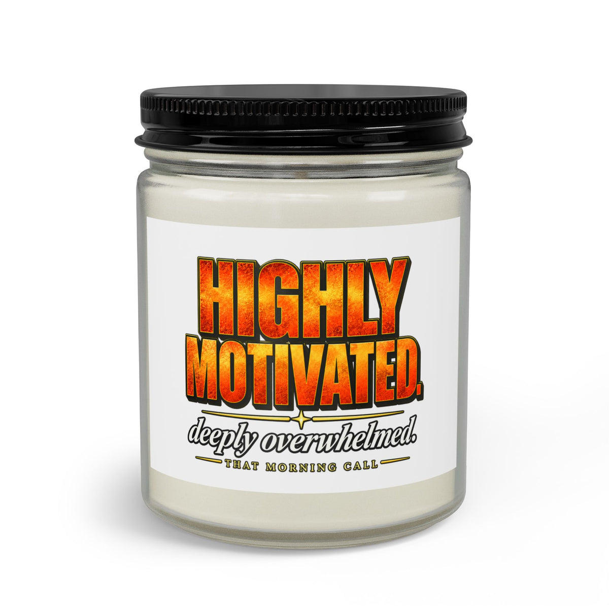 Candle — "Highly Motivated (Deeply Overwhelmed)" Scented Candle with Wick Trimmer Set