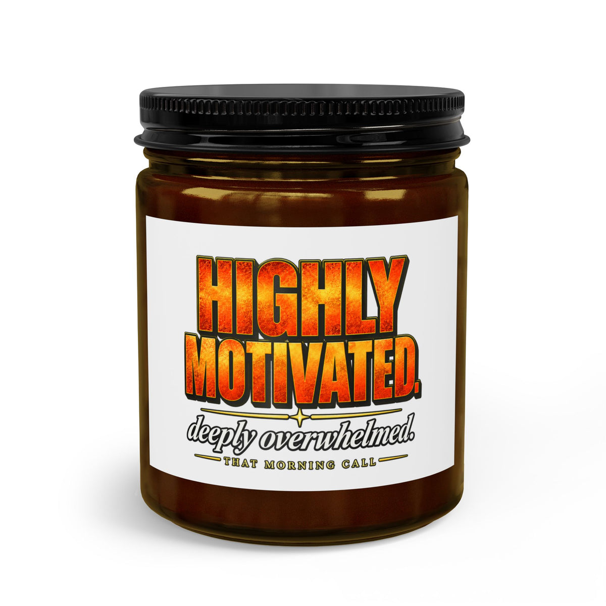 Candle — "Highly Motivated (Deeply Overwhelmed)" Scented Candle with Wick Trimmer Set
